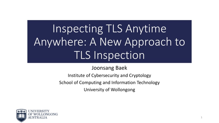 inspecting tls anytime anywhere a new approach