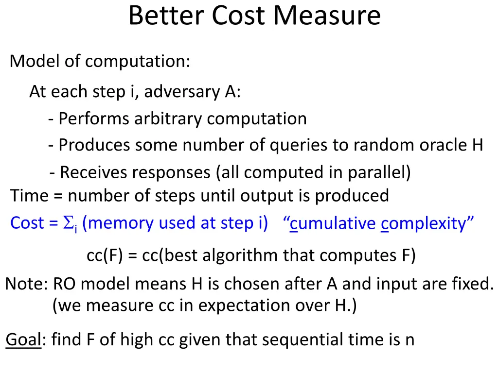 better cost measure 1