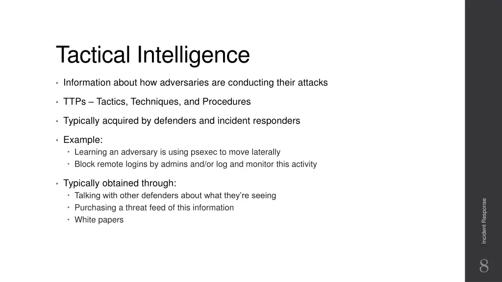 tactical intelligence