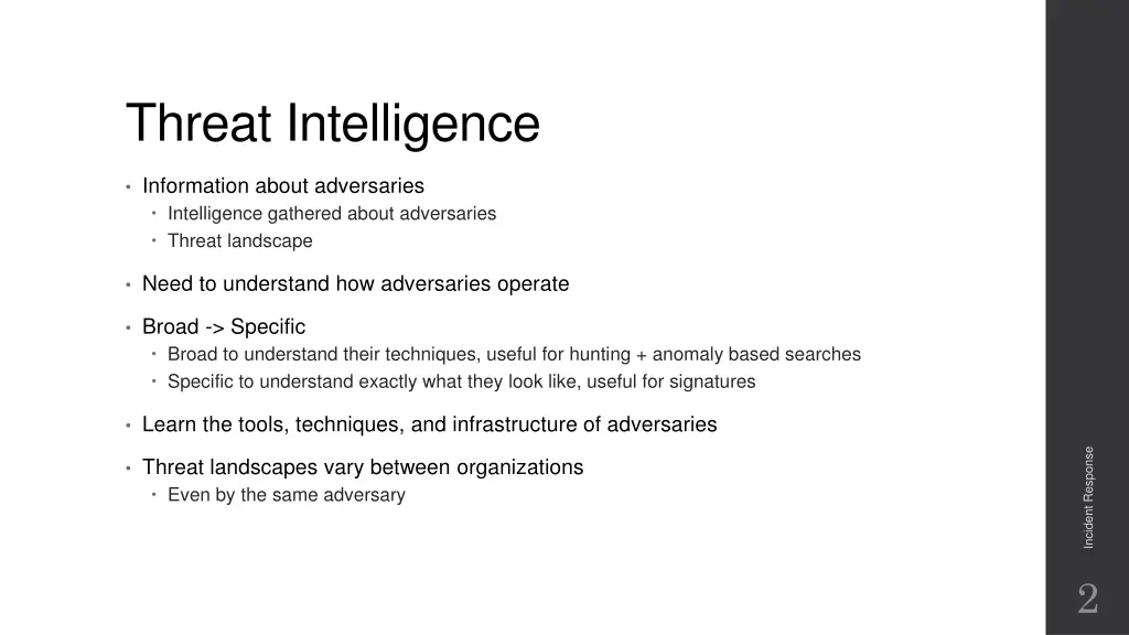 threat intelligence