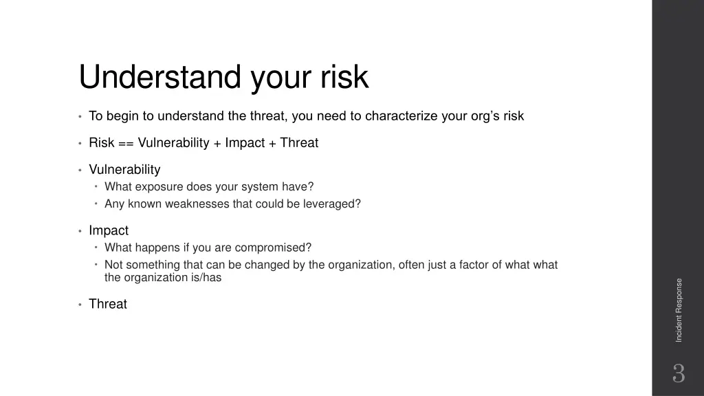 understand your risk