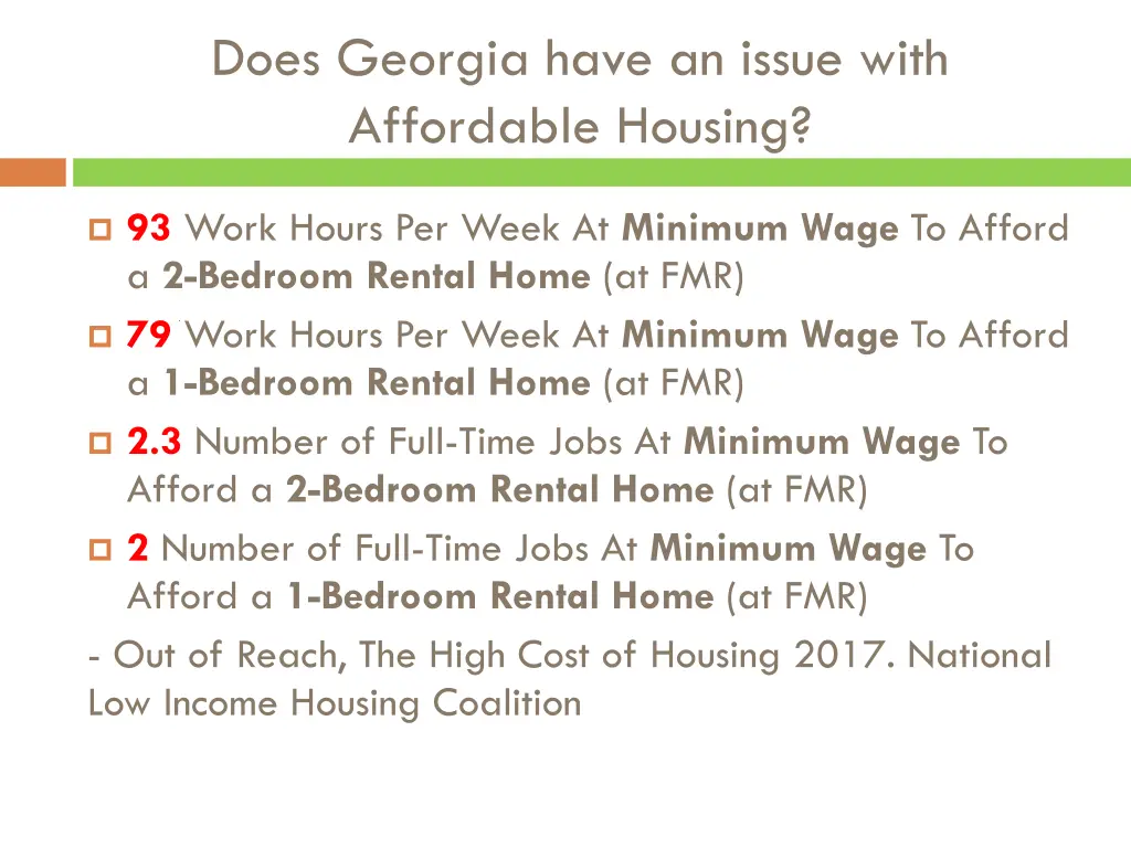 does georgia have an issue with affordable housing