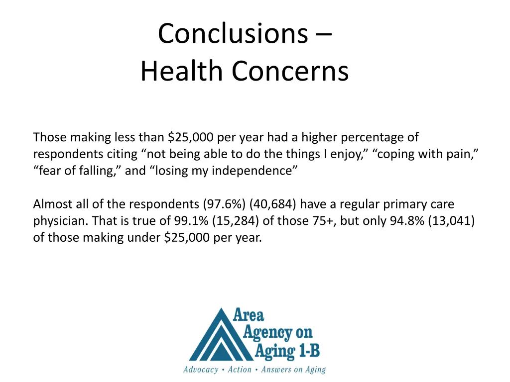 conclusions health concerns