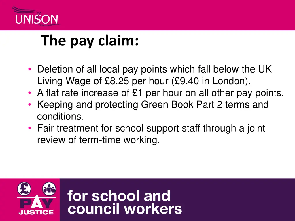 the pay claim