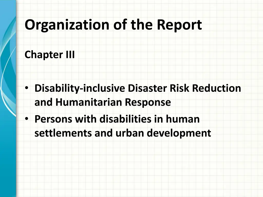 organization of the report 2