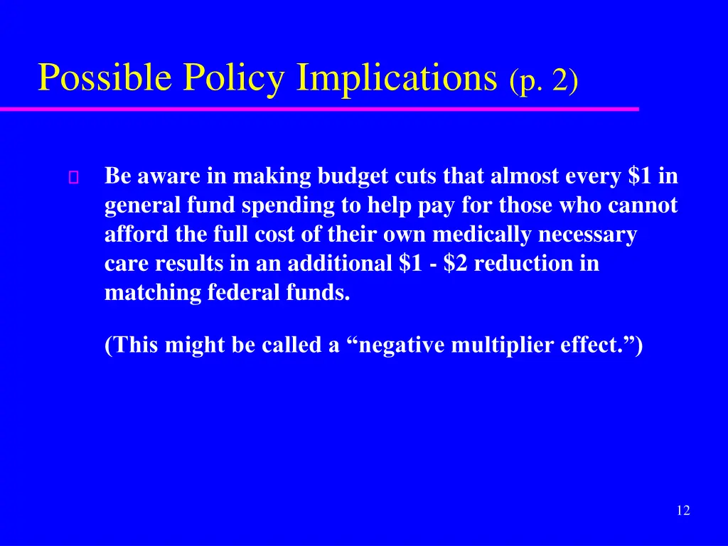 possible policy implications p 2