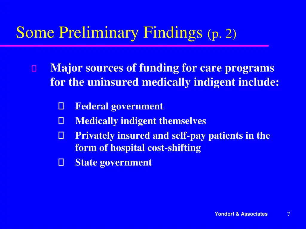 some preliminary findings p 2