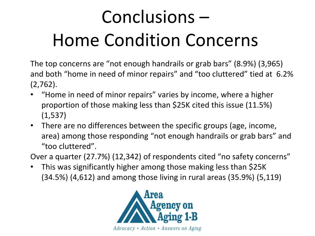 conclusions home condition concerns