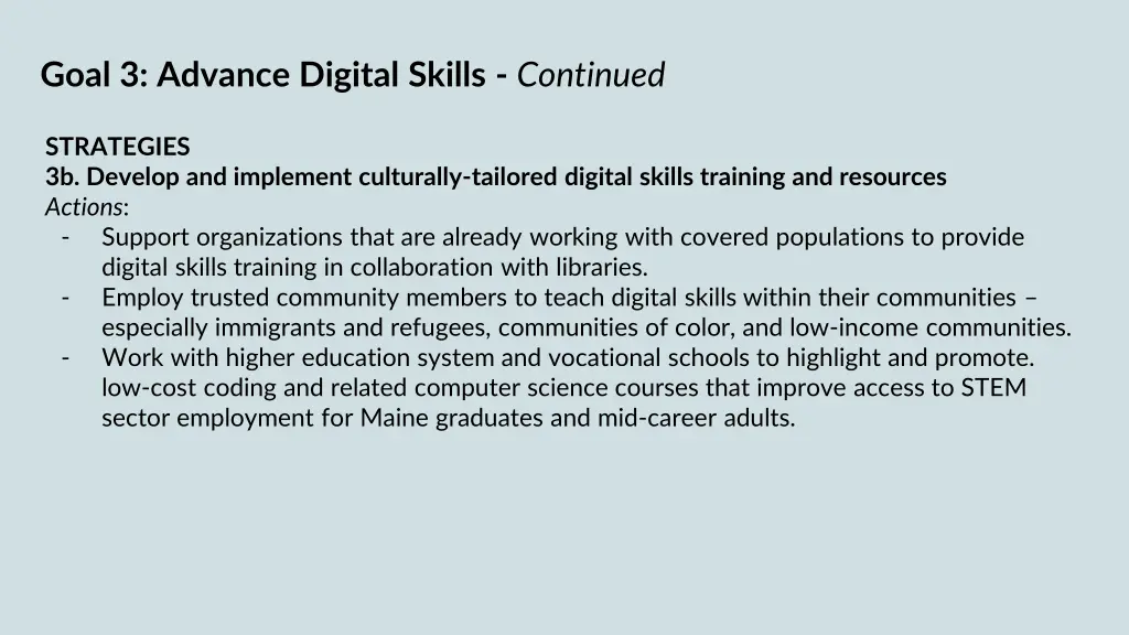 goal 3 advance digital skills continued