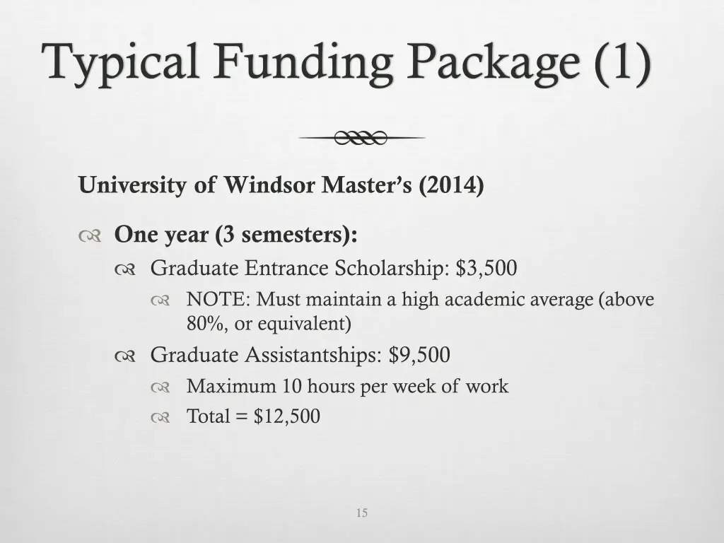 typical funding package 1