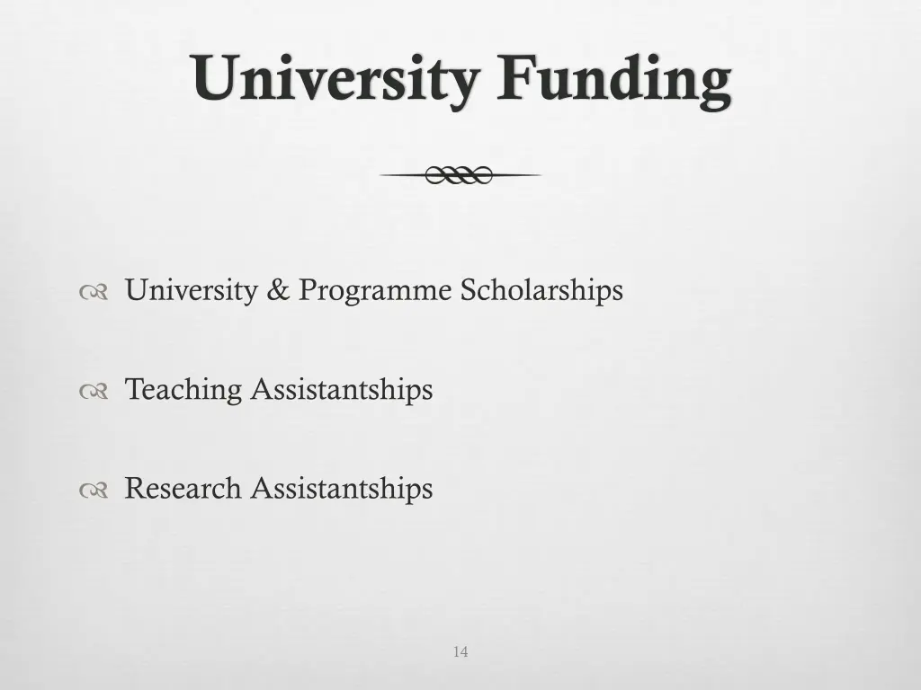 university funding