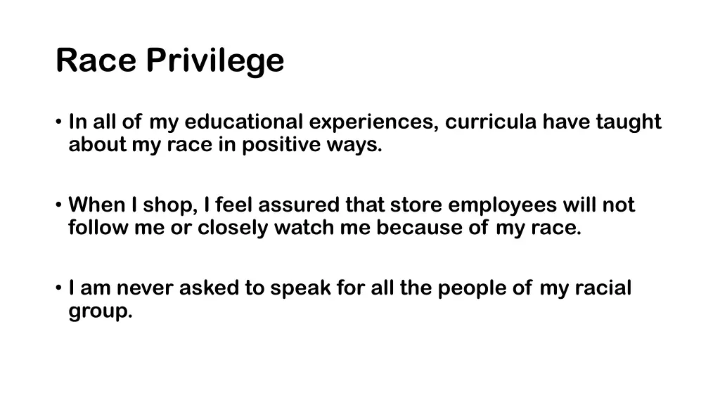 race privilege