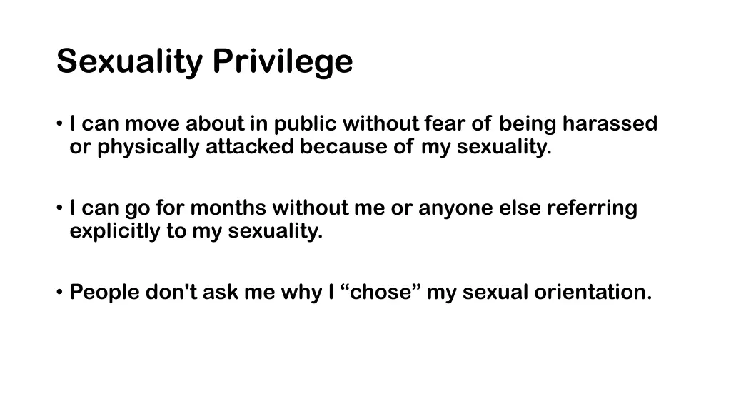 sexuality privilege