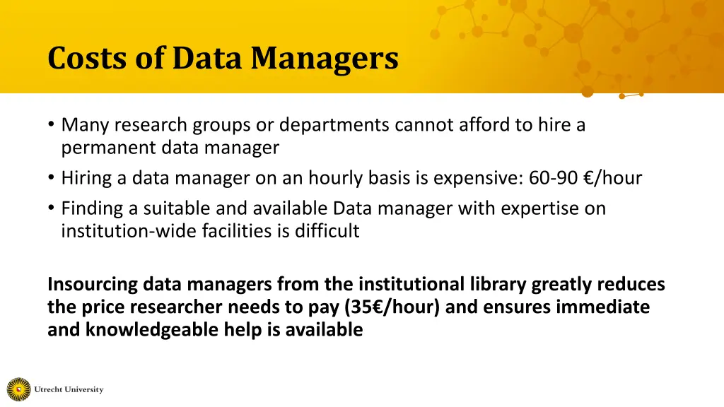 costs of data managers