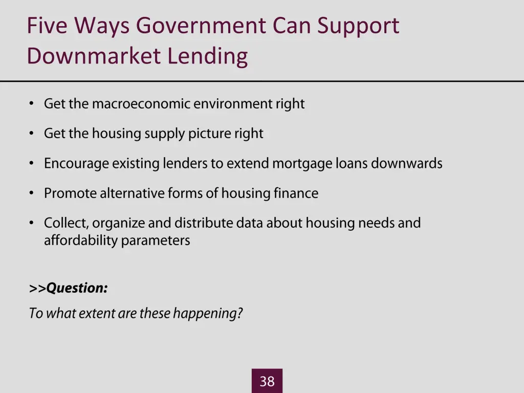 five ways government can support downmarket