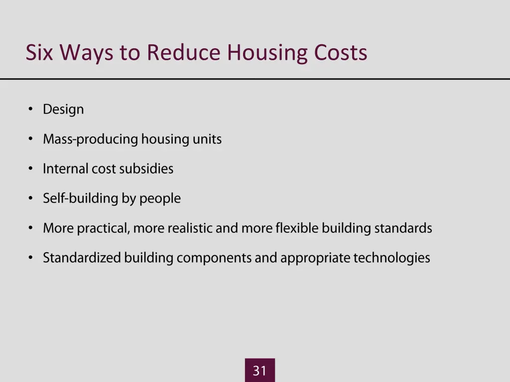 six ways to reduce housing costs