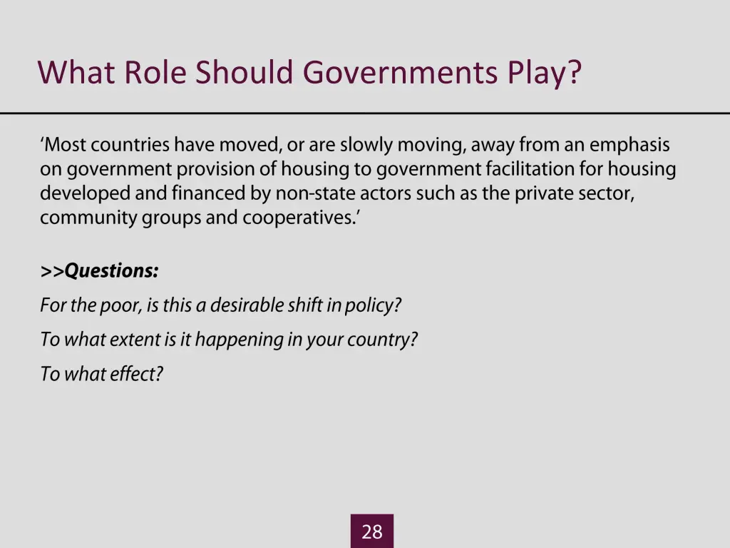 what role should governments play