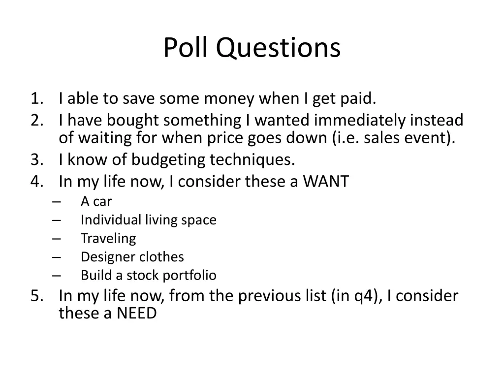 poll questions