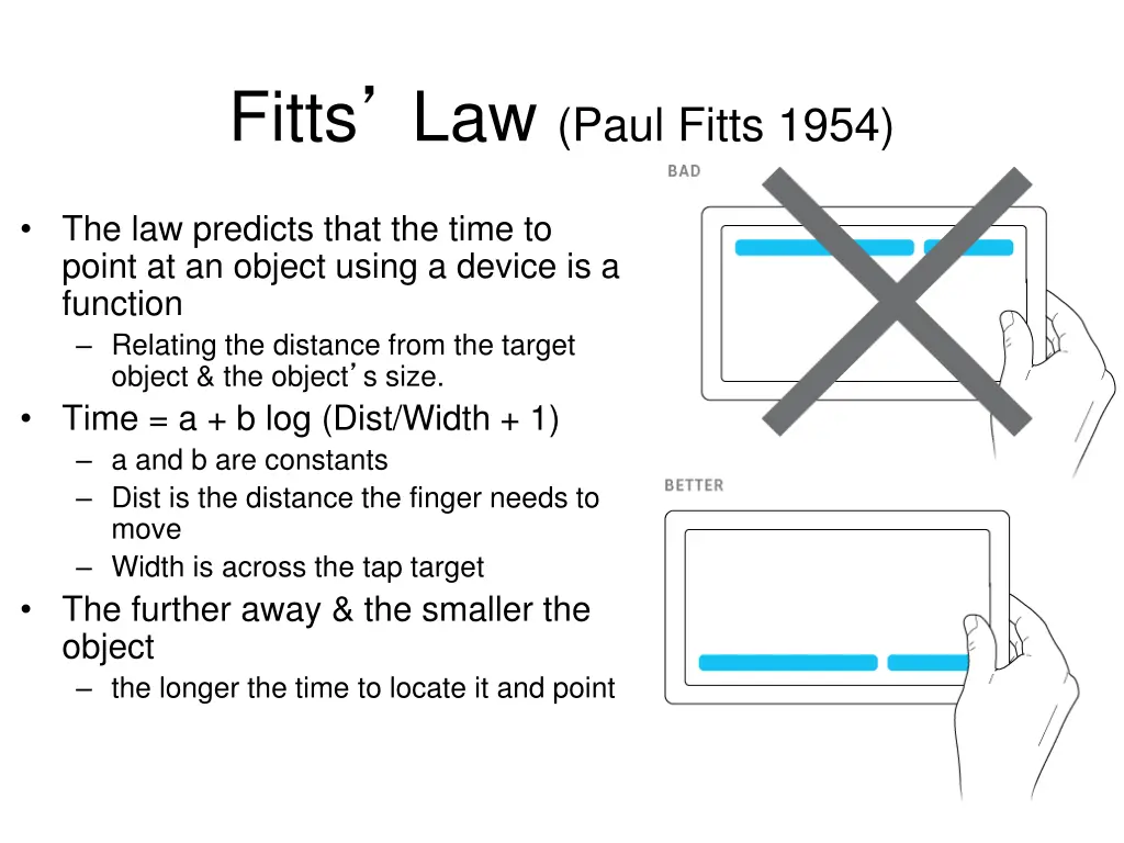 fitts law paul fitts 1954