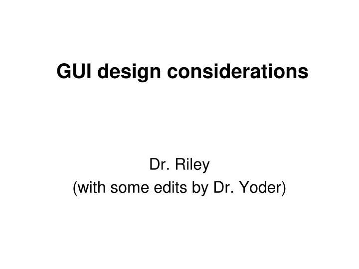 gui design considerations