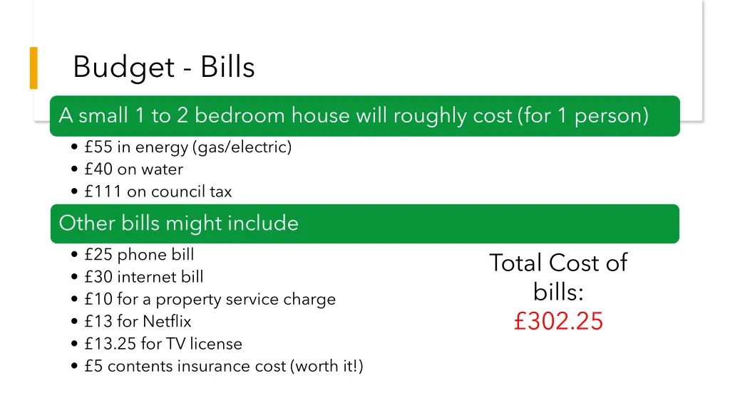 budget bills