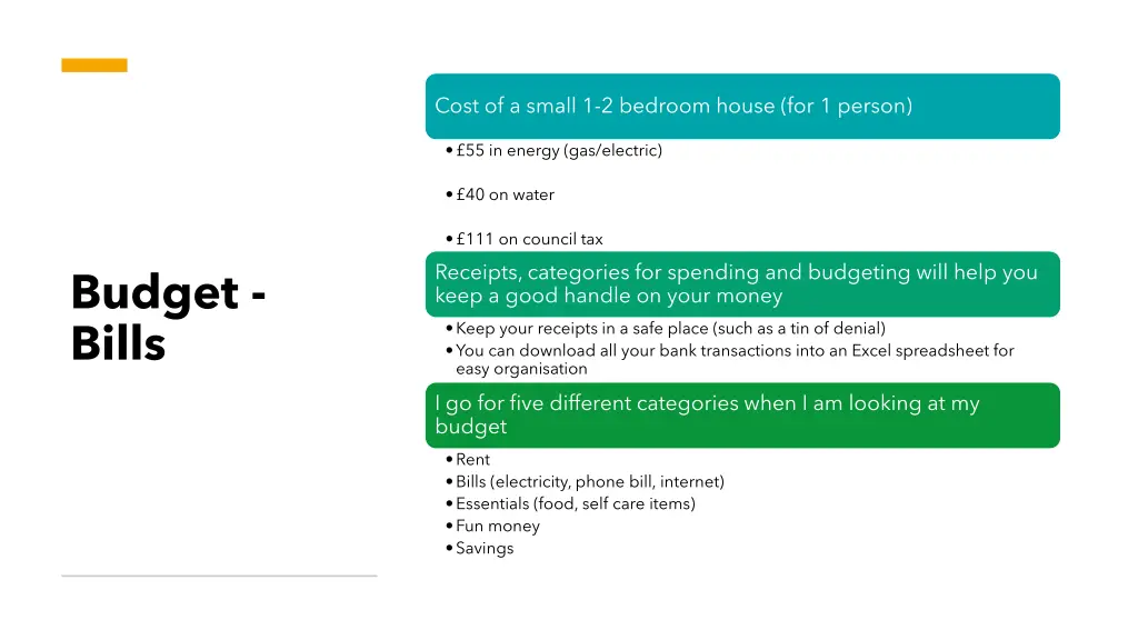 cost of a small 1 2 bedroom house for 1 person