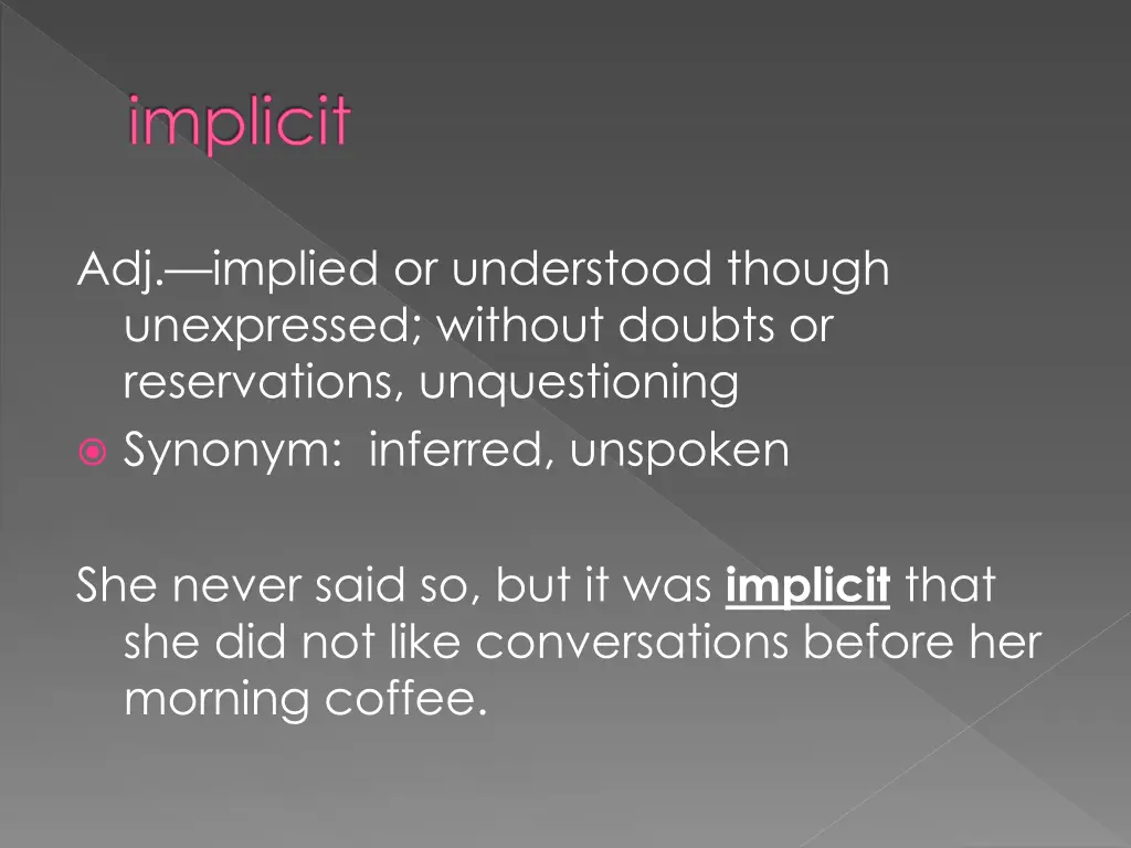 implicit