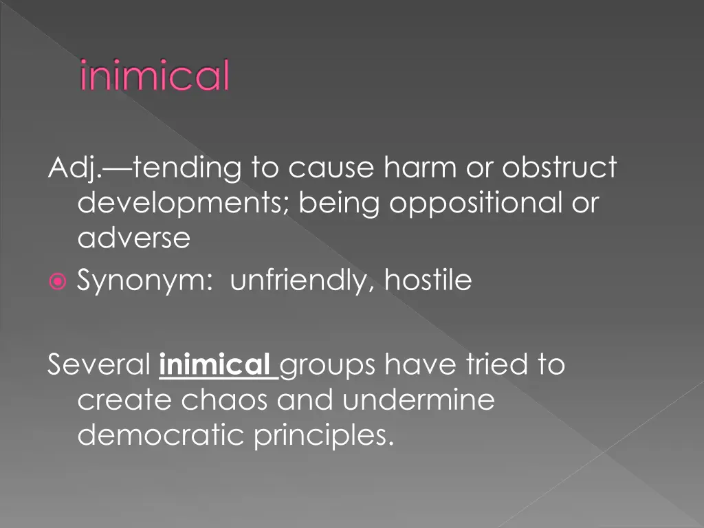 inimical