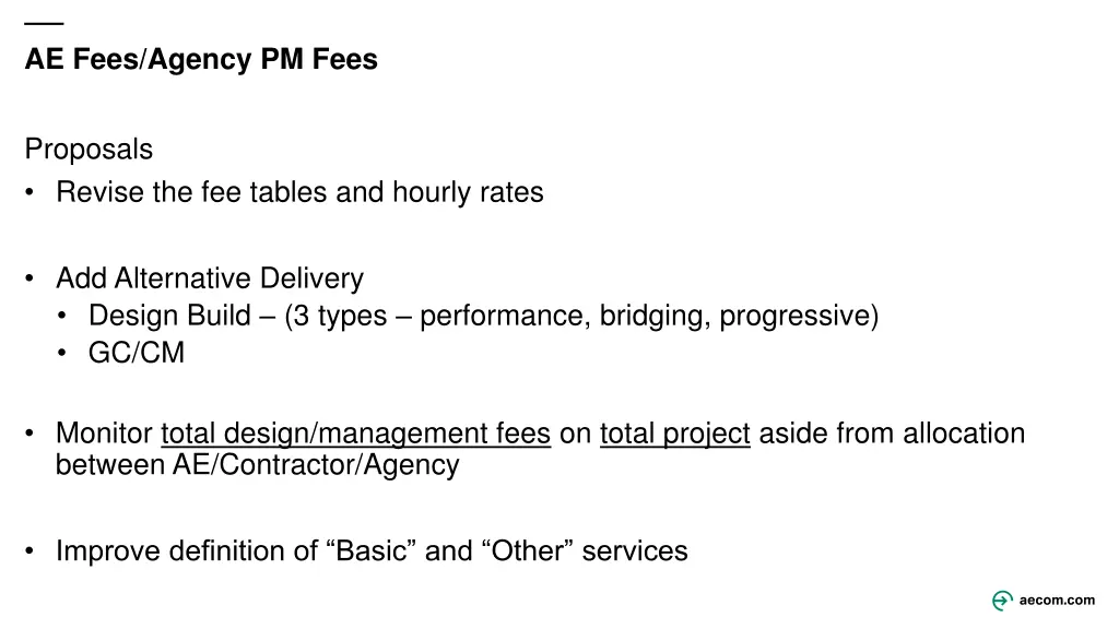 ae fees agency pm fees 2