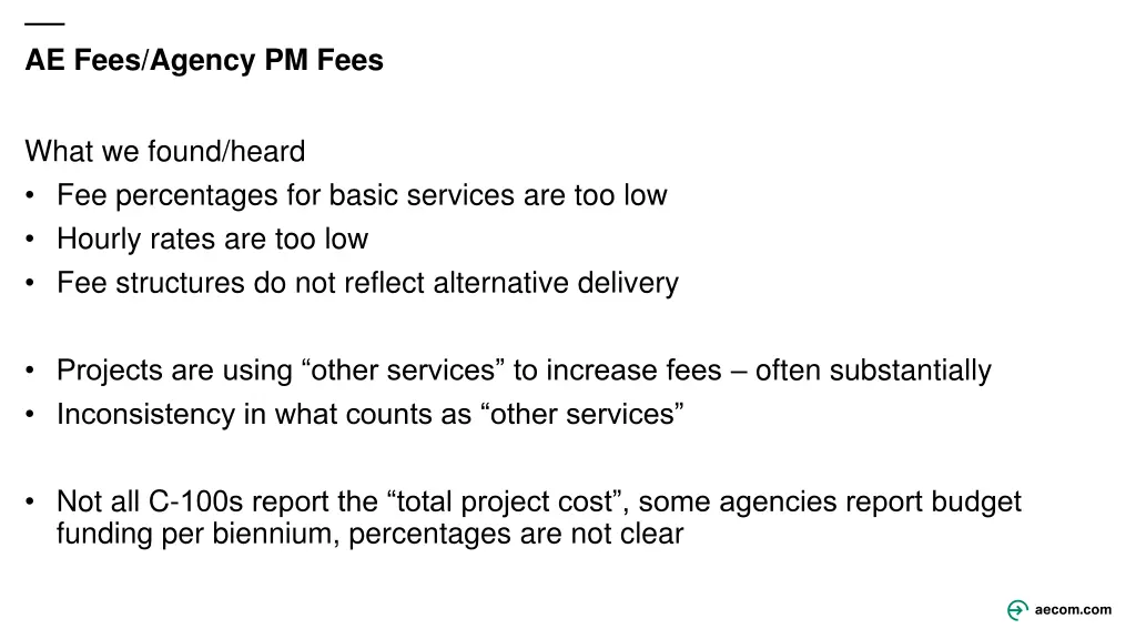 ae fees agency pm fees