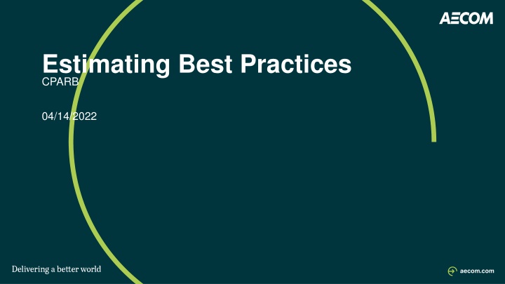 estimating best practices cparb