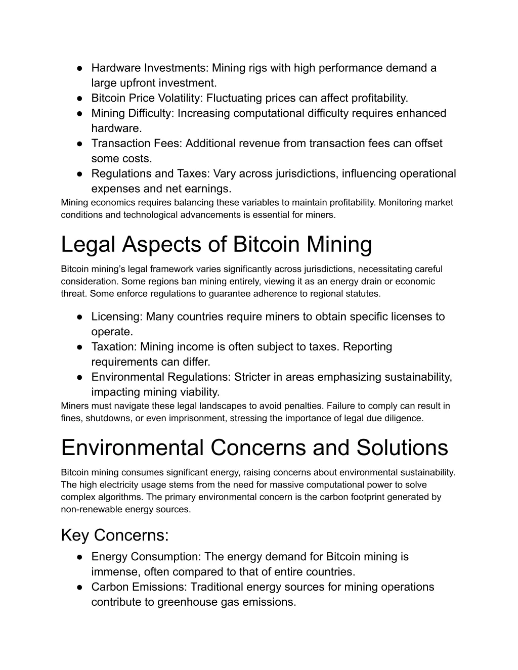 hardware investments mining rigs with high