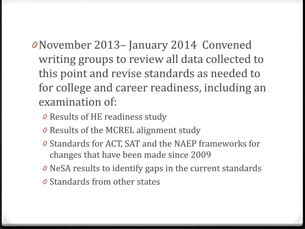 0 november 2013 january 2014 convened writing