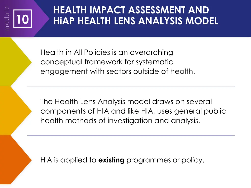 health impact assessment and hiap health lens