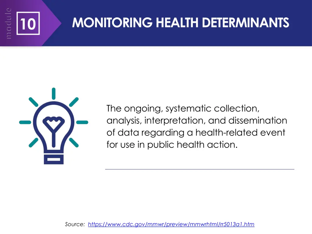 monitoring health determinants