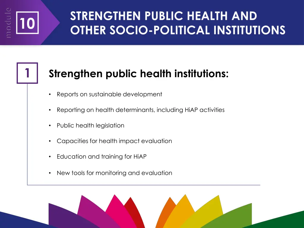 strengthen public health and other socio