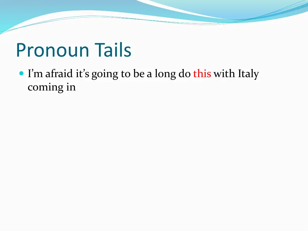 pronoun tails