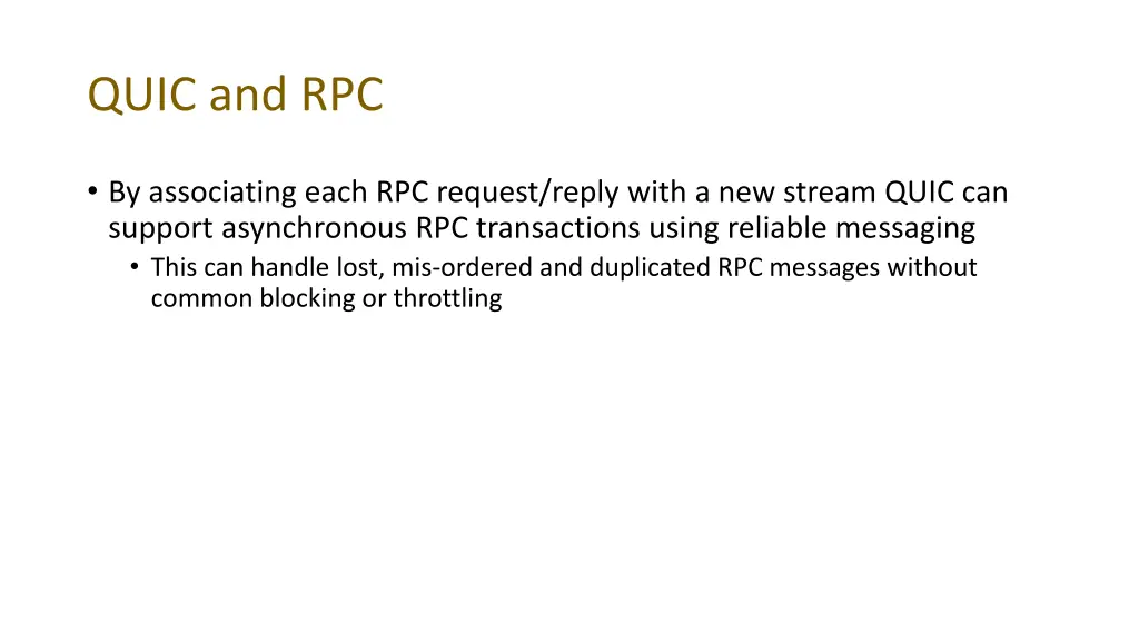 quic and rpc