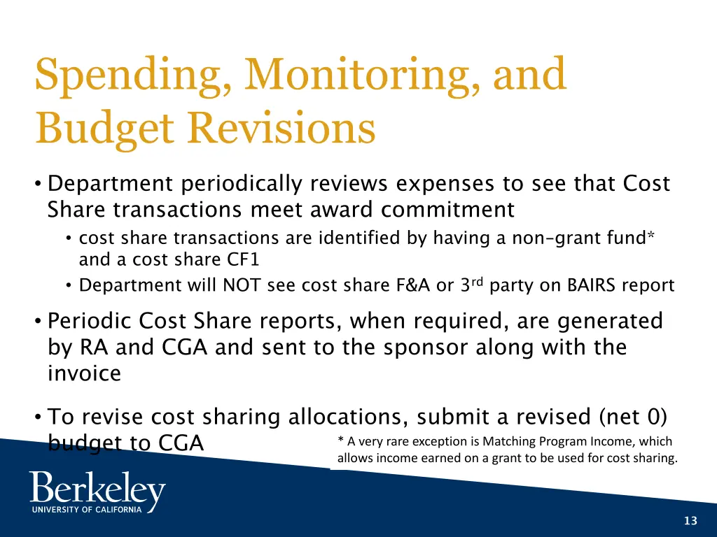 spending monitoring and budget revisions