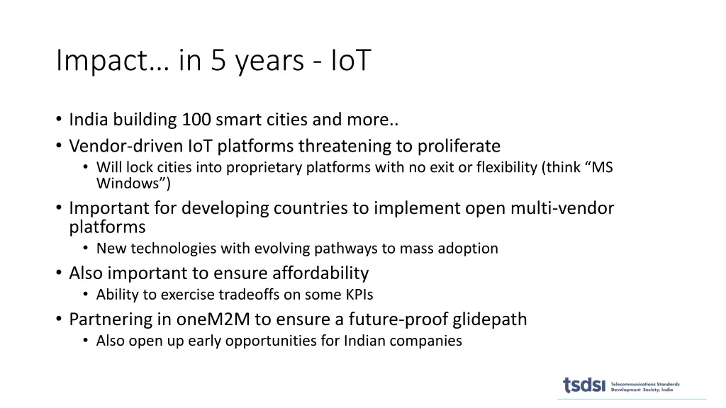 impact in 5 years iot