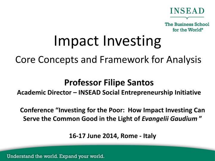 impact investing core concepts and framework