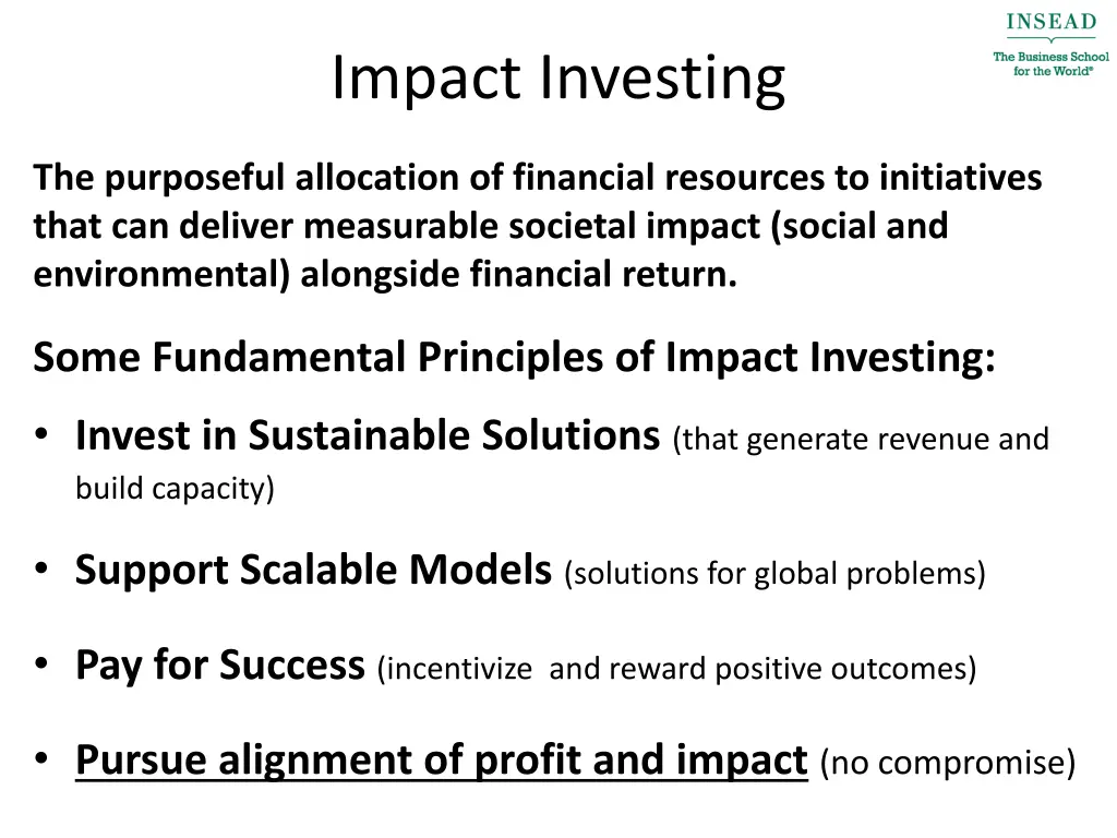 impact investing