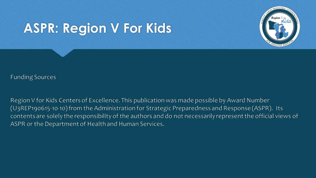 aspr region v for kids