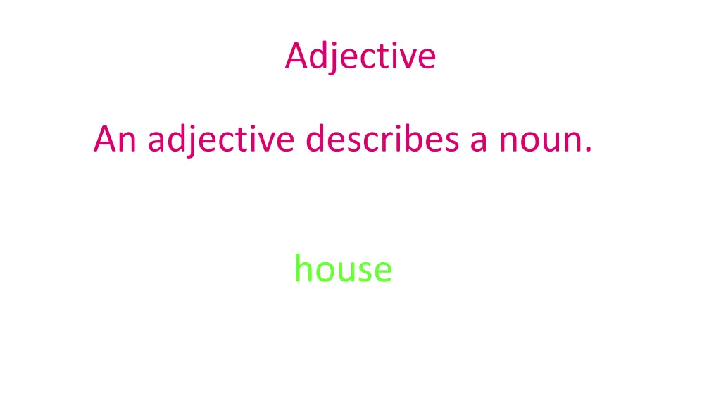 adjective