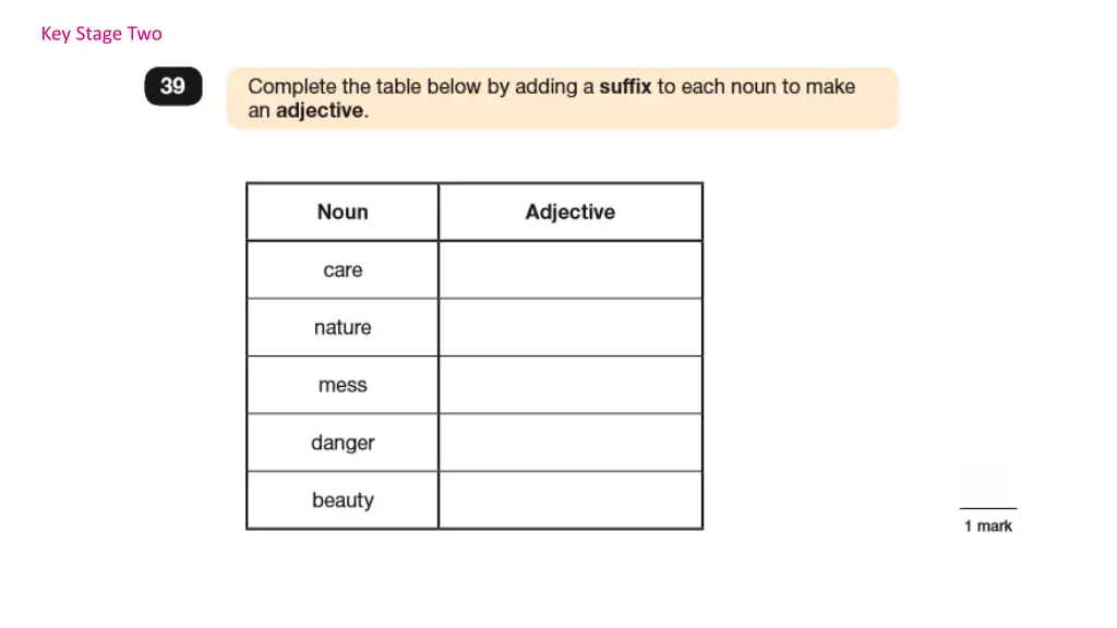 key stage two 1