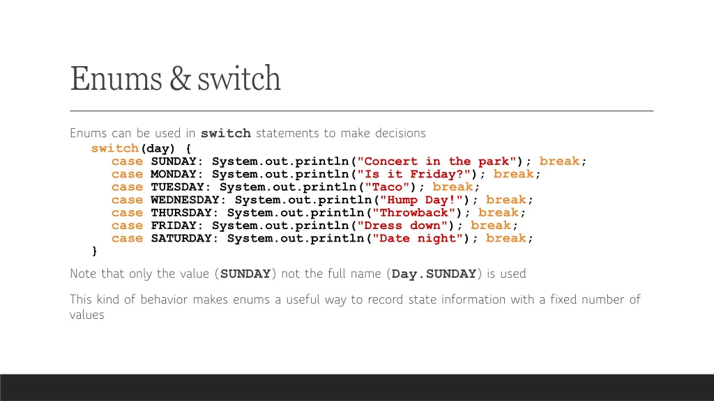 enums switch