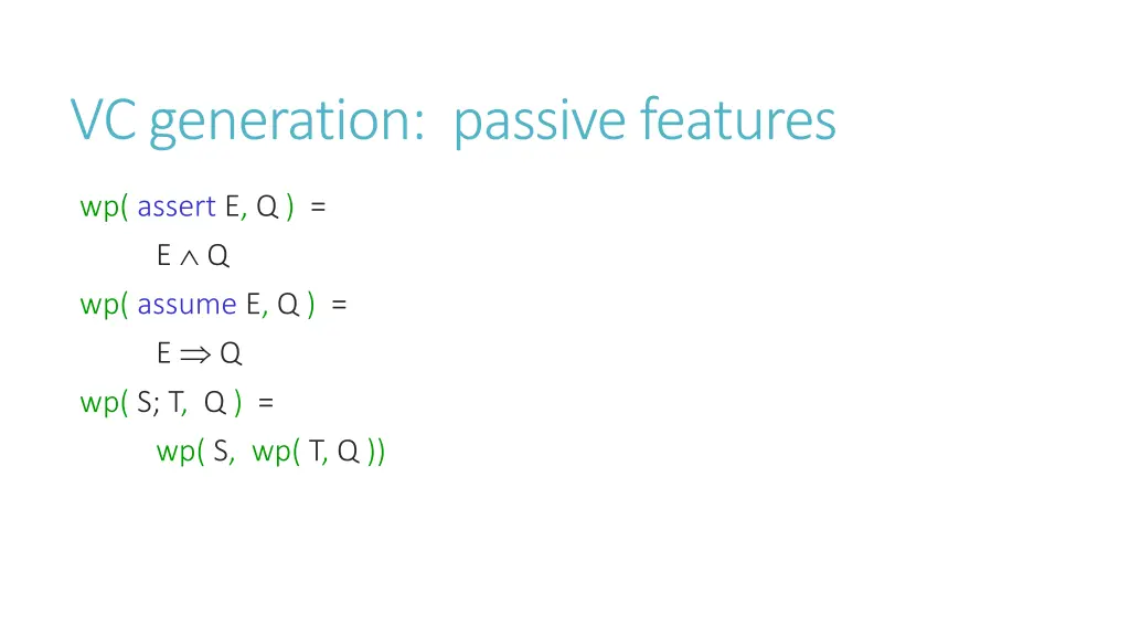 vc generation passive features