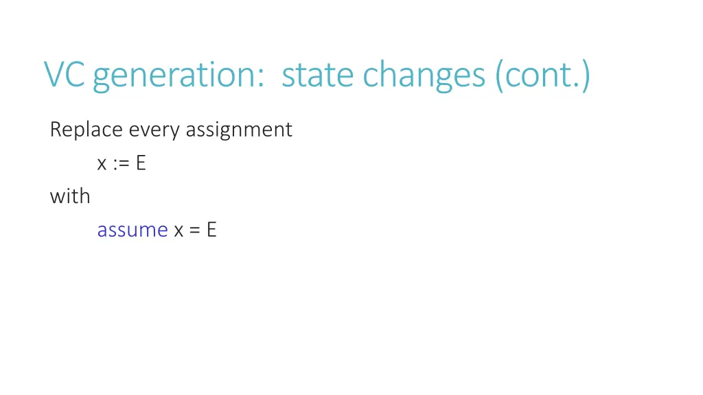 vc generation state changes cont