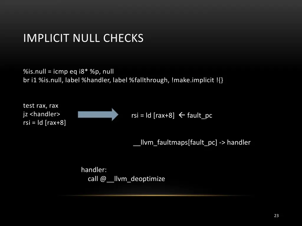 implicit null checks