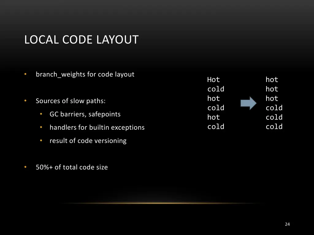 local code layout